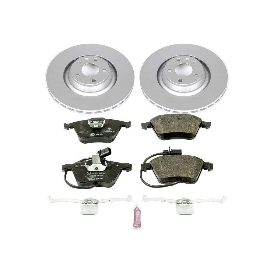 Power Stop ESK5277 Euro-Stop Front Brake Kit For Audi A6 2006, Audi A6 Quattro 2005-2011 [Model Specific]