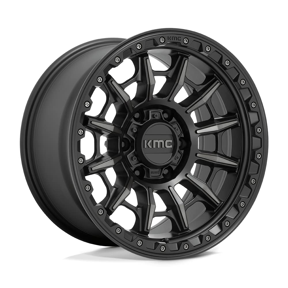 KMC Wheels 16X8 CARNAGE 6X5.54.5 0mm SATIN BLACK WITH GRAY TINT - KM54768068400