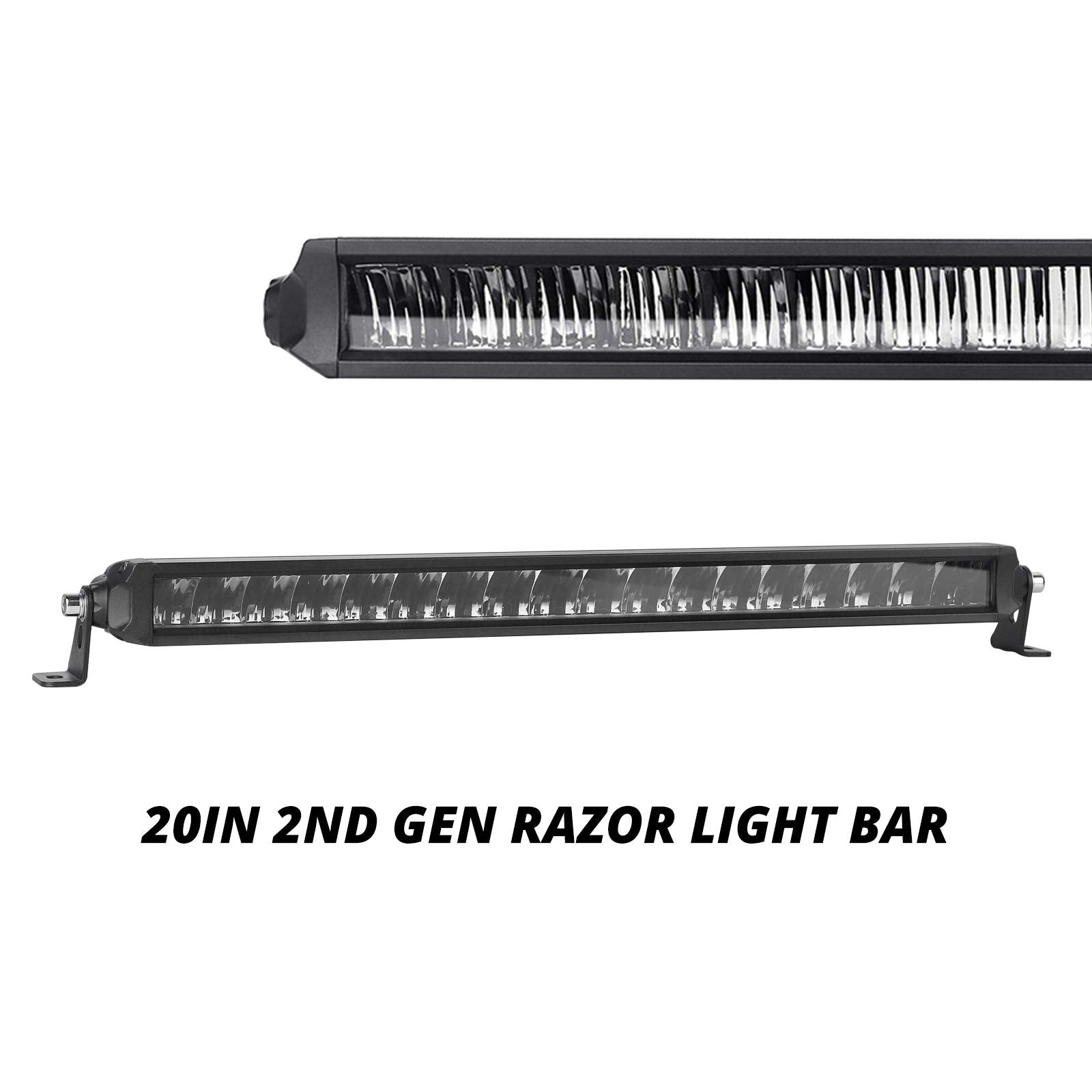 2nd Gen XKGLOW 20in Razor Light High Beam Driving Fog Strobe Combo with Wire & Switch