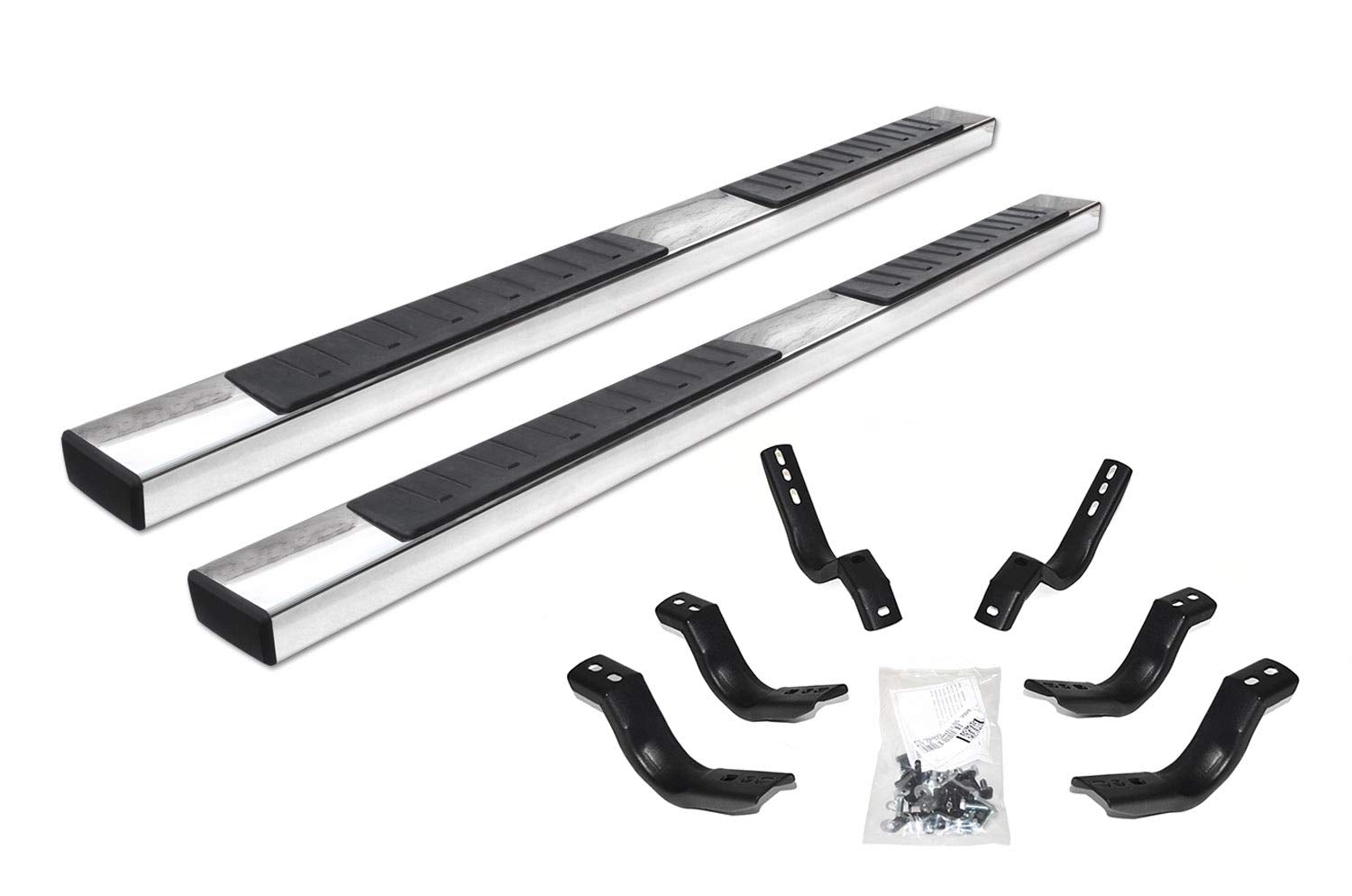 Go Rhino 6" Sidesteps & Brackets OE Xtreme II | Stainless Steel, Polished | 6862451687PS | Fits 2020-2024 Jeep Gladiator JT, 4-Door