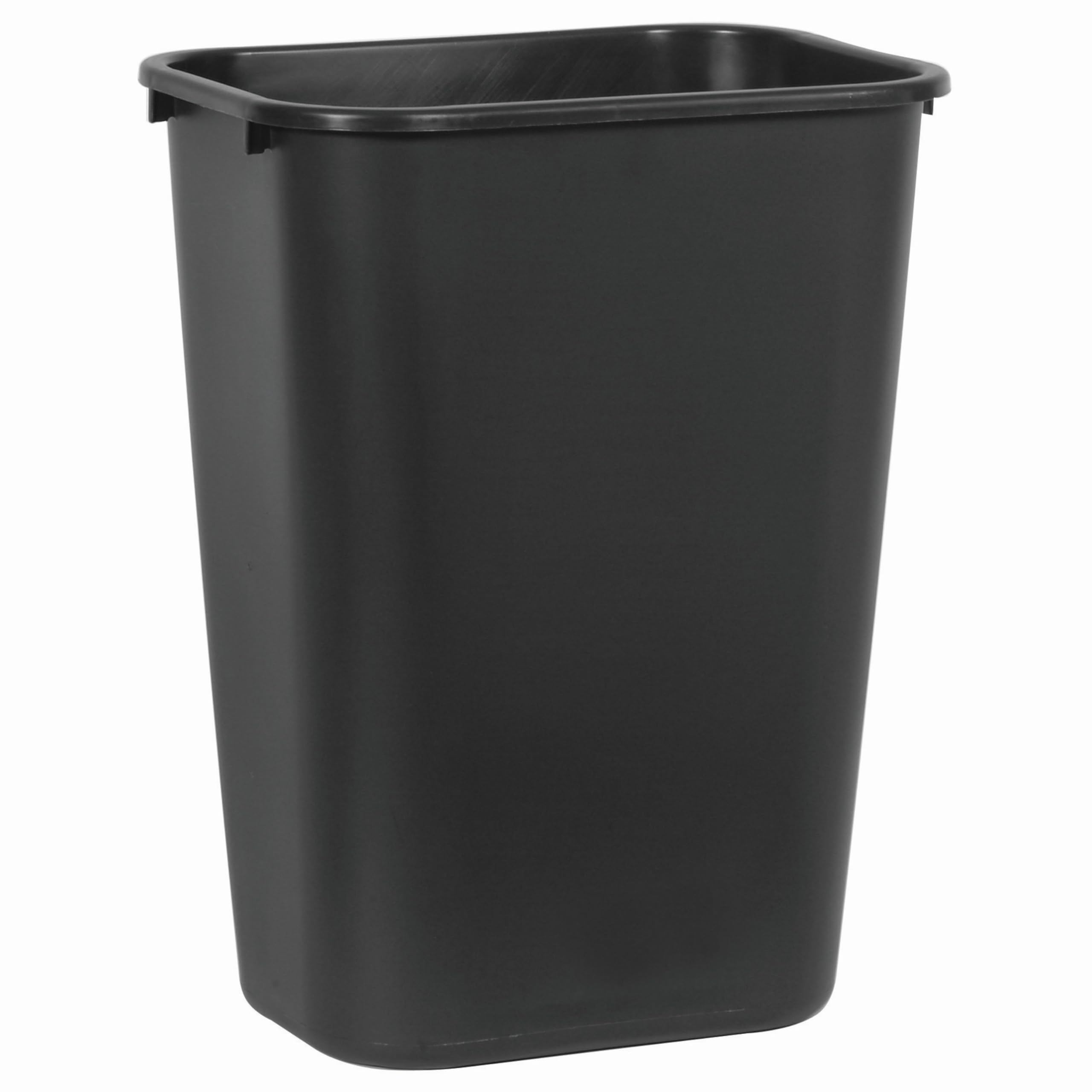 Rubbermaid Wastebasket Commercial Trash Container, 41QT/10.25 GAL, Plastic, Black, Stackable Trash Can for Bedroom/Bathroom/Office, Fits Under Desk/Sink/Cabinet