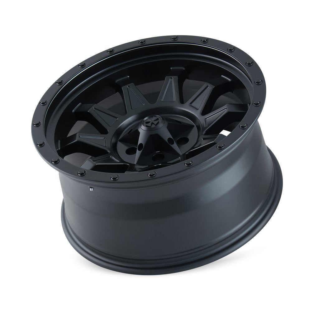 Matte Black/Black Dirty Life ROADKILL Beadlock Wheel with Painted Finish (17 x 8.5 inches /6 x 120 mm, 6 mm Offset)