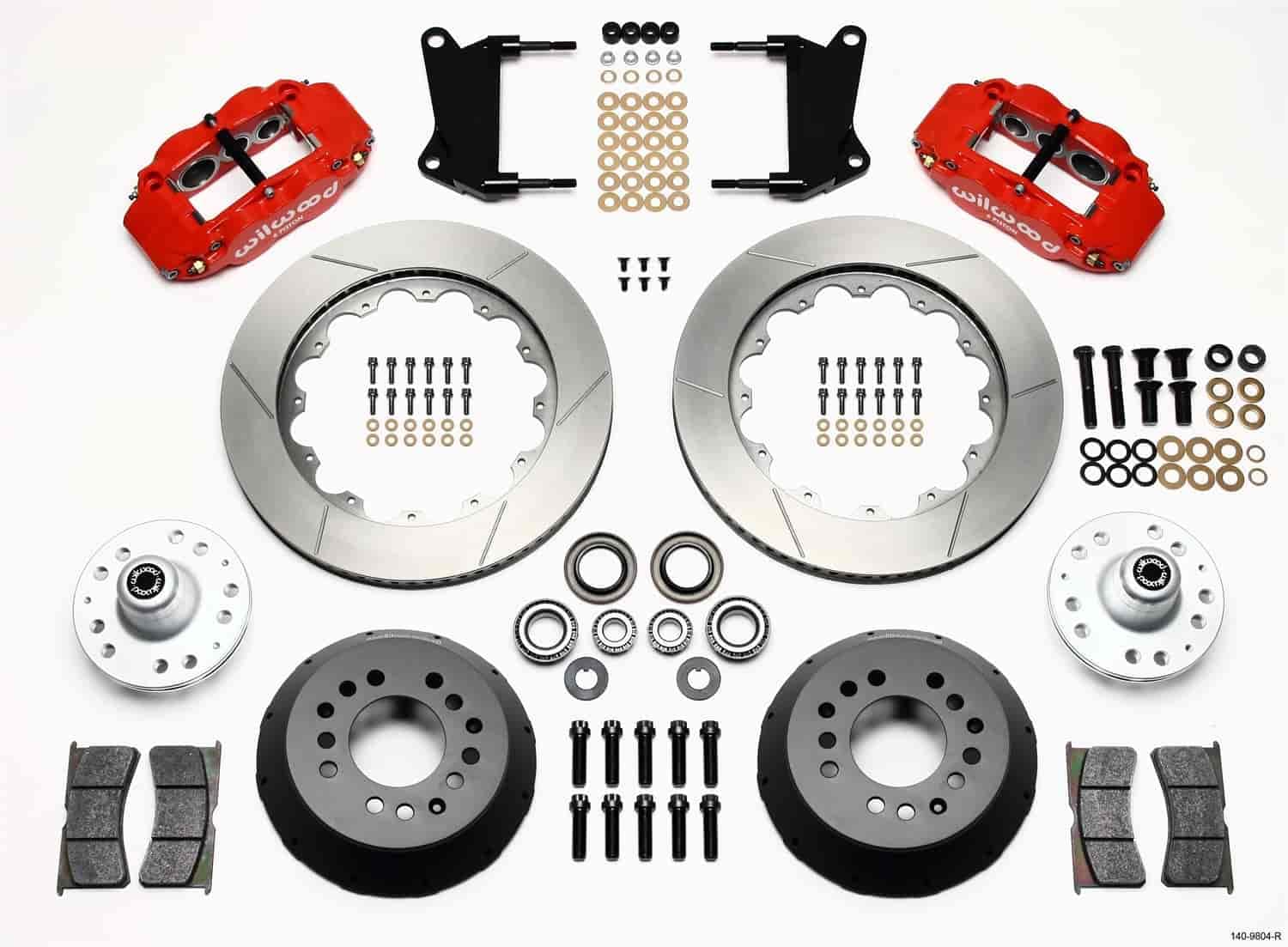 14.00" FNSL6R Front Hub Kit, Red