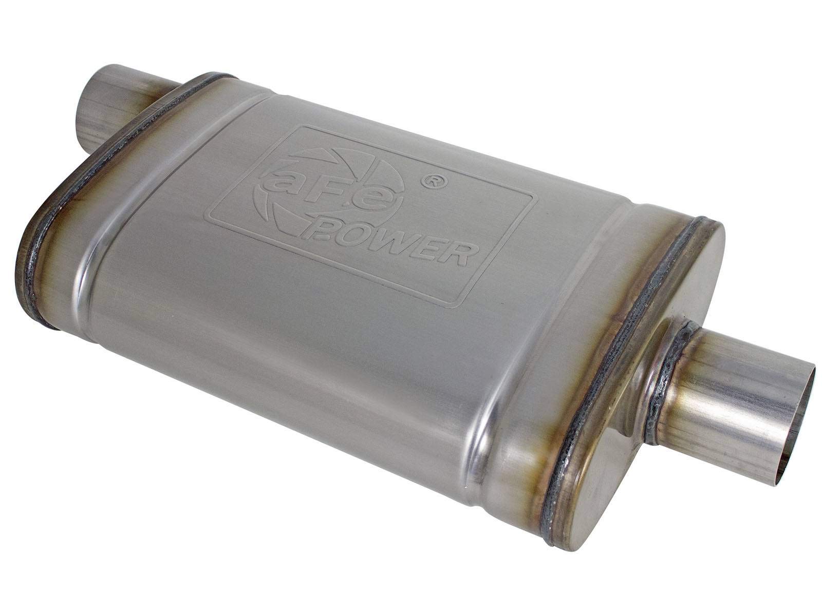 Mach Force-Xp aFe Power 49M00029 2-1/2" 409 Stainless Steel Muffler, 1 Pack
