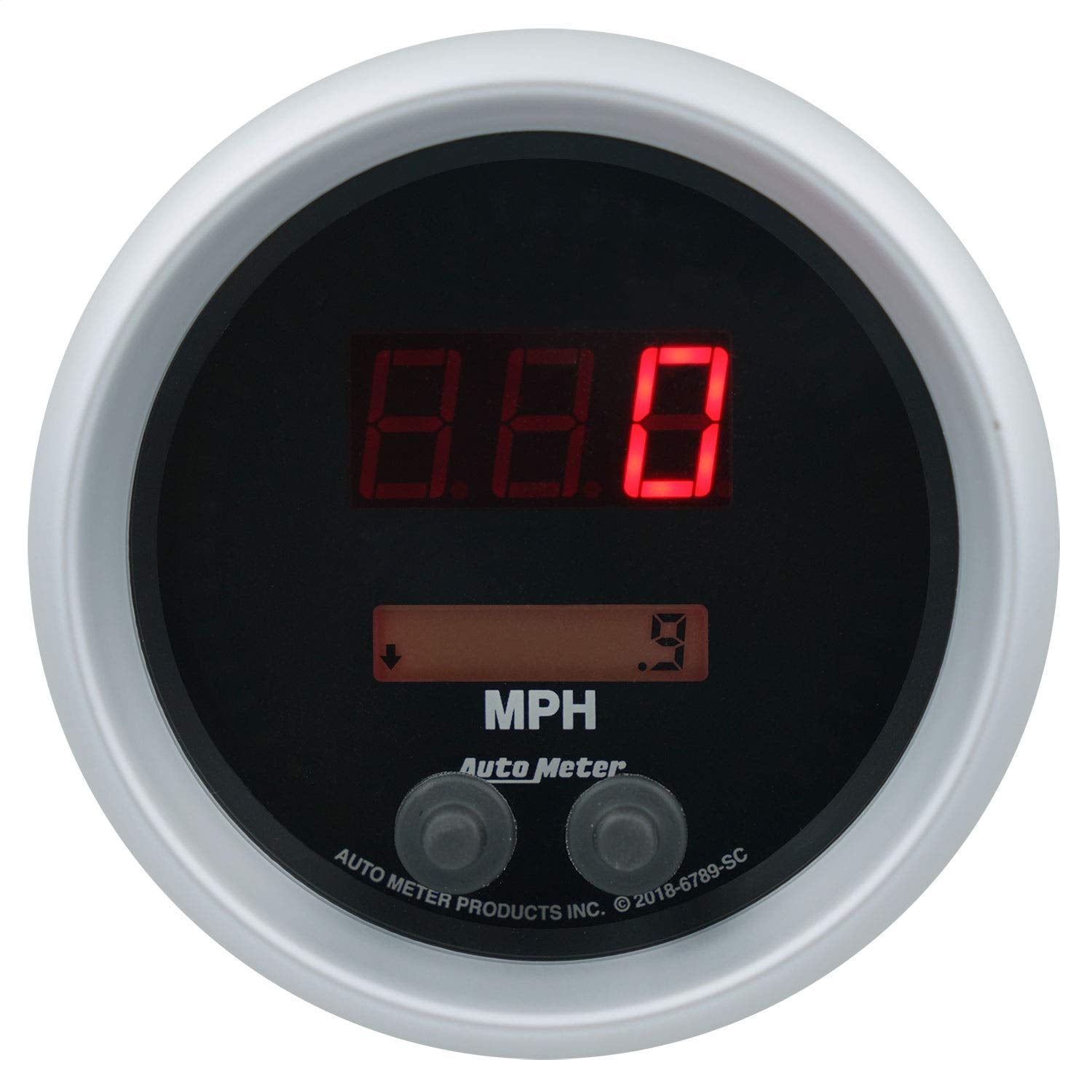 Speedo AutoMeter 6789-SC Gauge, 3 3/8", 260Mph / 260Kmh, Elec Program, Sport-Comp Elite Digital