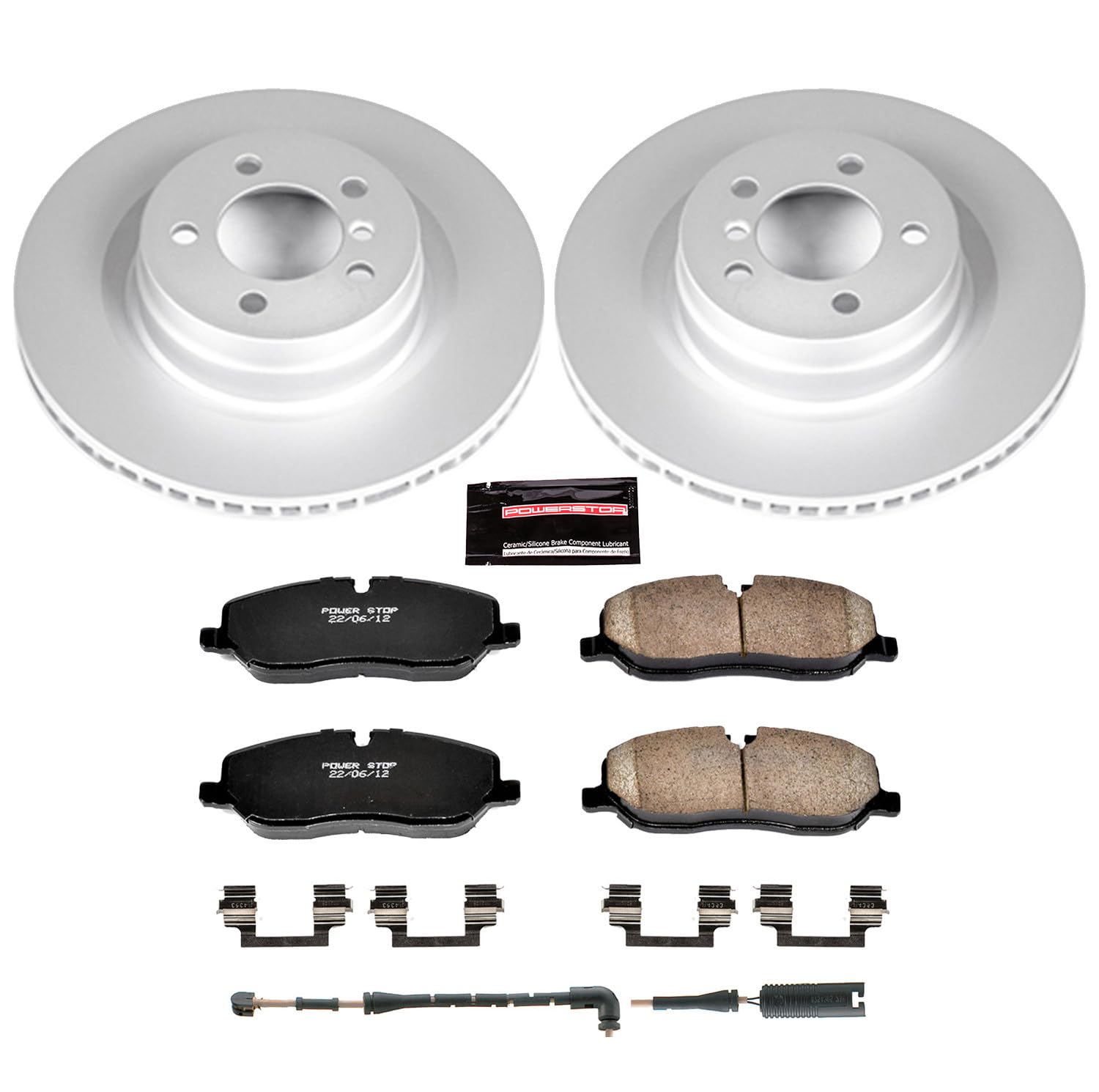 Power Stop Front CRK5419 Z23 Evolution Geomet Coated Brake Kit For Land Rover Range Rover 2006-2009 [Model Specific]