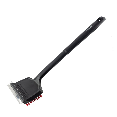 Dyna Glo 18" Nylon Bristles Flat Top Grill Brush w. Stainless Steel Scraper
