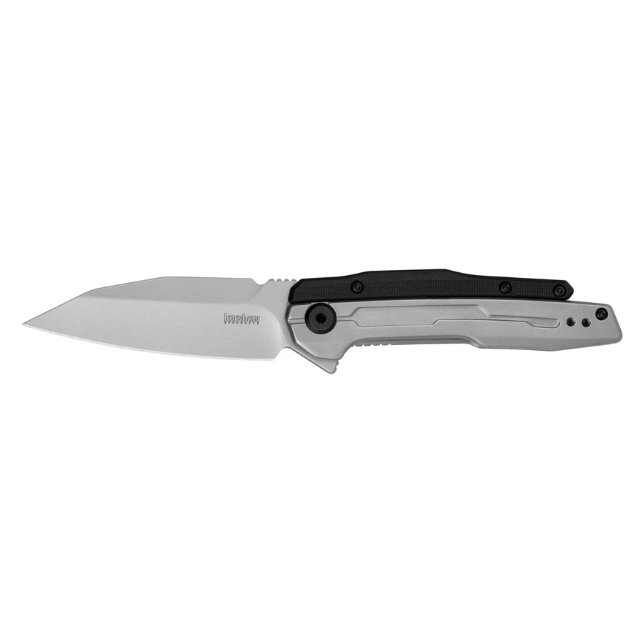Kershaw Assisted Opening Lithium Pocket Knife, Futuristic Design, 3.25 inch Blade with Stainless Steel Handle, Reverse Tanto, Pocketclip, Silver
