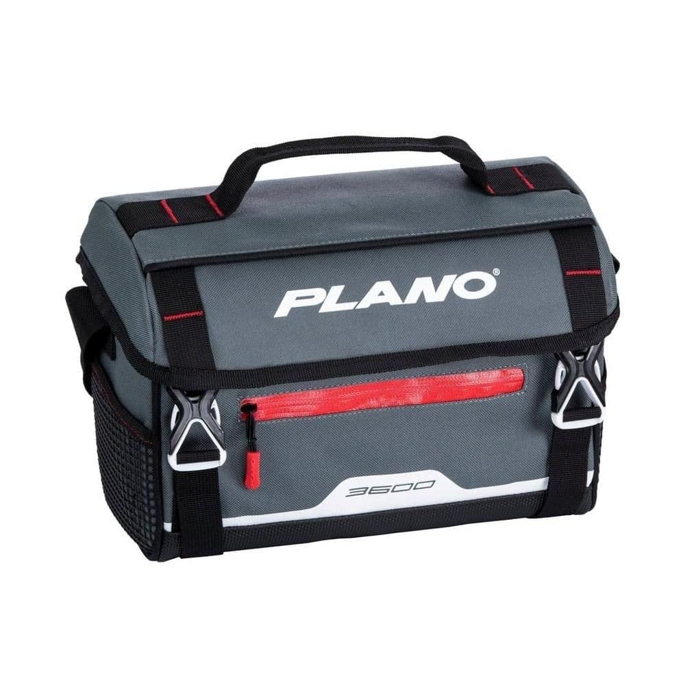3600 Plano Weekend Series Softsider Tackle Bag, Gray Fabric, Includes 2 3600 Stowaway Utility Tackle Boxes, Soft Fishing Tackle Storage Bag, Water-Resistant