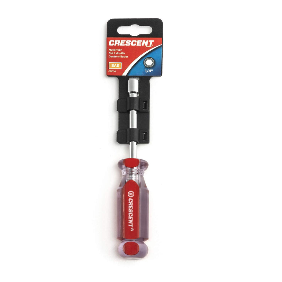 Crescent 1/4" Tri-Lobe Solid Shaft Acetate Nutdriver 3" - CND14