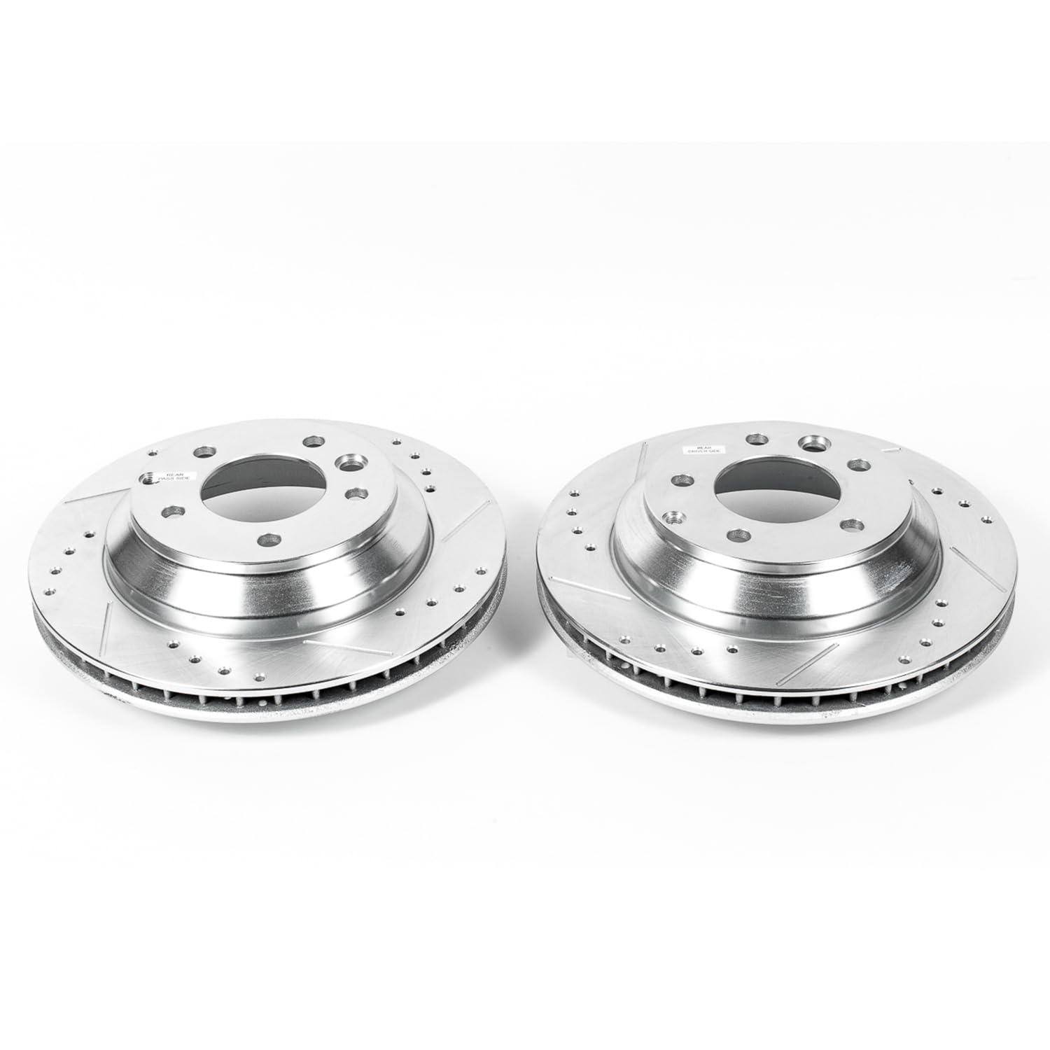Rear Power Stop EBR1013XPR Drilled & Slotted Evolution Rotor Pair