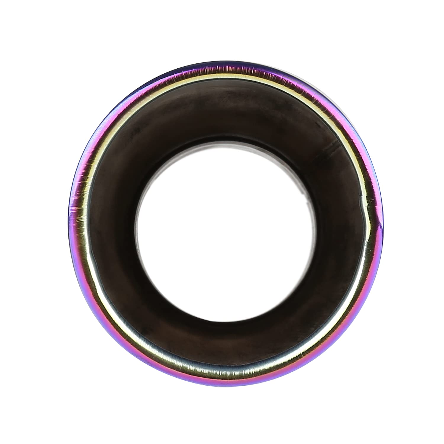 2.5" Inlet Spec-D Tuning 3.875" Purple Slant Titanium Burnt S/S Steel Exhaust Muffler Tip