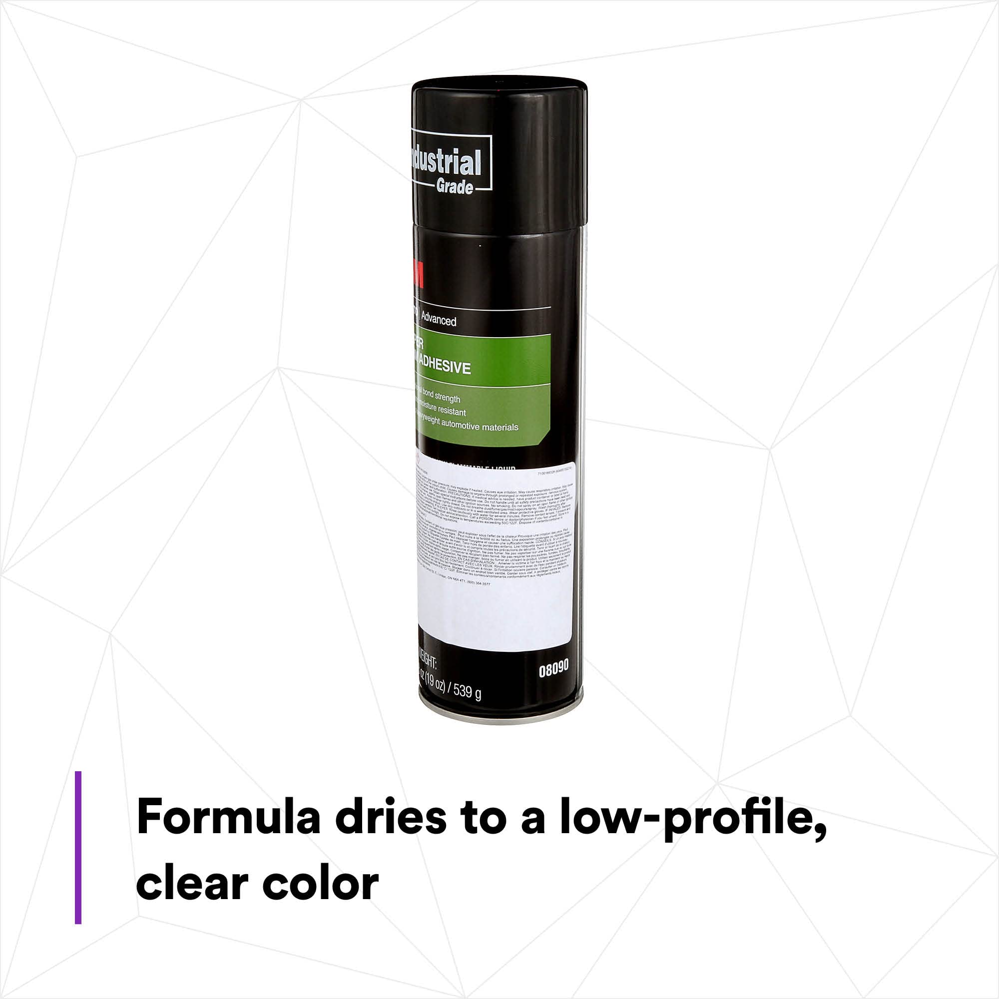 3M Super Trim Adhesive 08090, Lightweight, Clear Color, Long Bonding, Easy To Apply, 19 oz