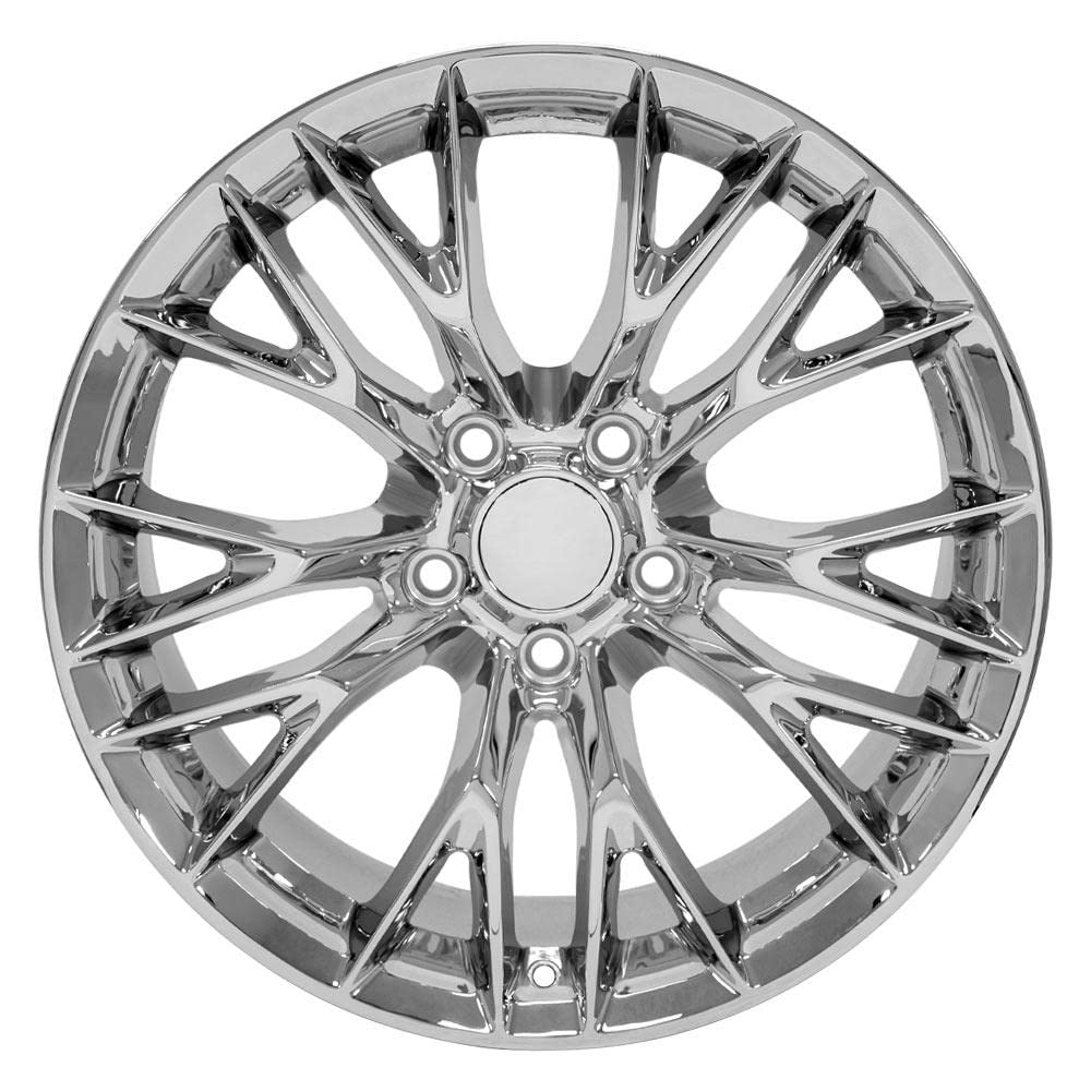18 Inch OE Wheels CV22 Rim Fits Corvette C7 Z06 Style 5x120.65 18x10.5 Chrome - Hollander 5734 (1)