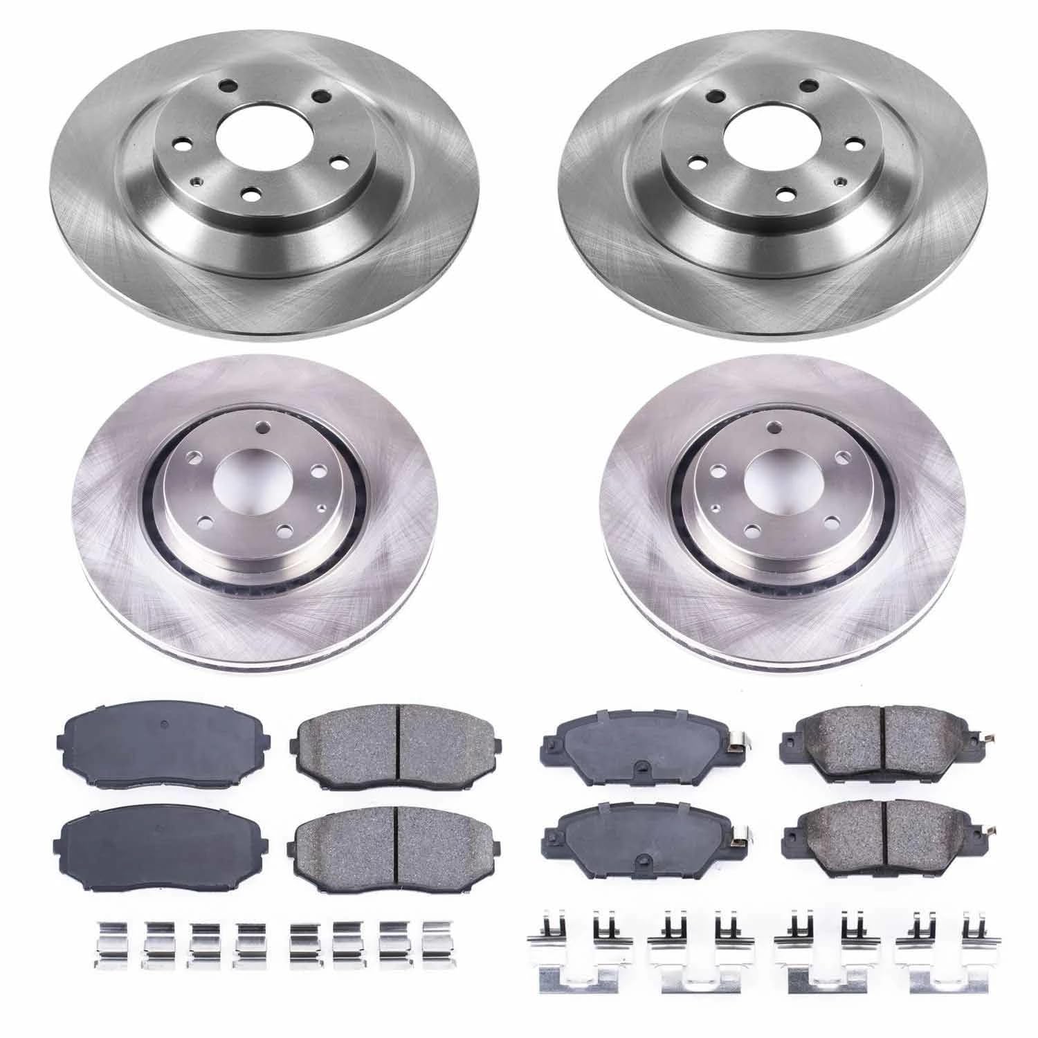 Power Stop KOE8351 Replacement Brake Kit-OE Front and Rear Brake Rotors & Ceramic Pads For Mazda CX-5 2019-2023 [Model Specific]