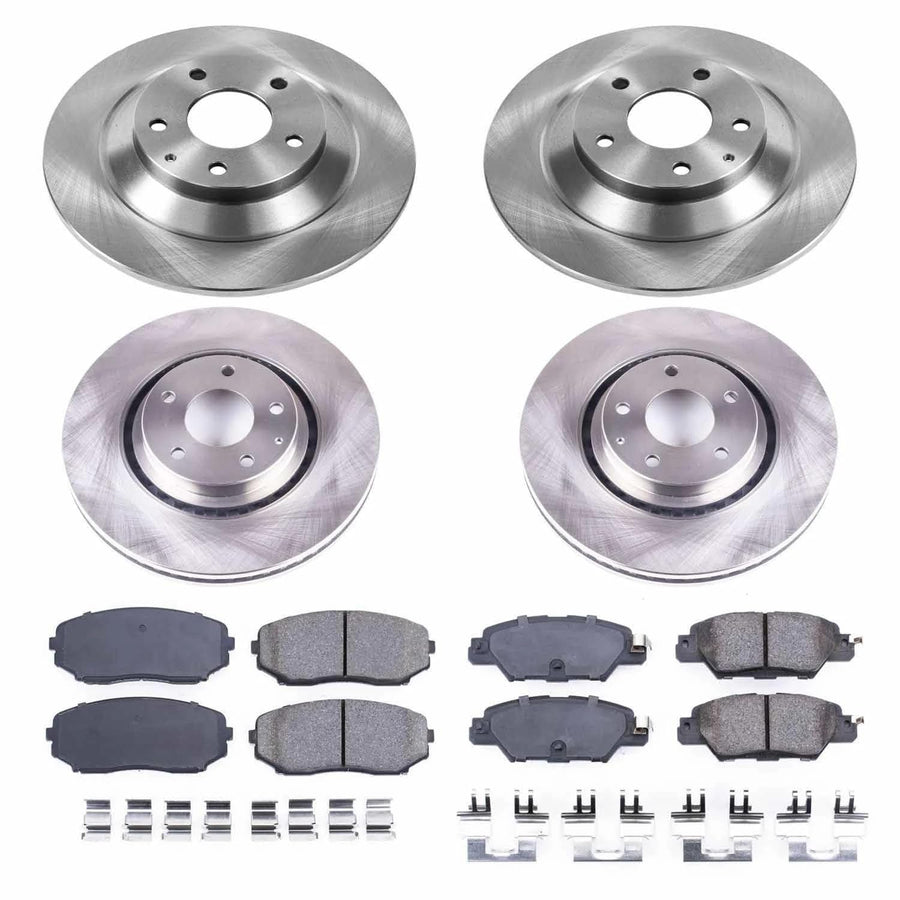 Power Stop KOE8351 Replacement Brake Kit-OE Front and Rear Brake Rotors & Ceramic Pads For Mazda CX-5 2019-2023 [Model Specific]