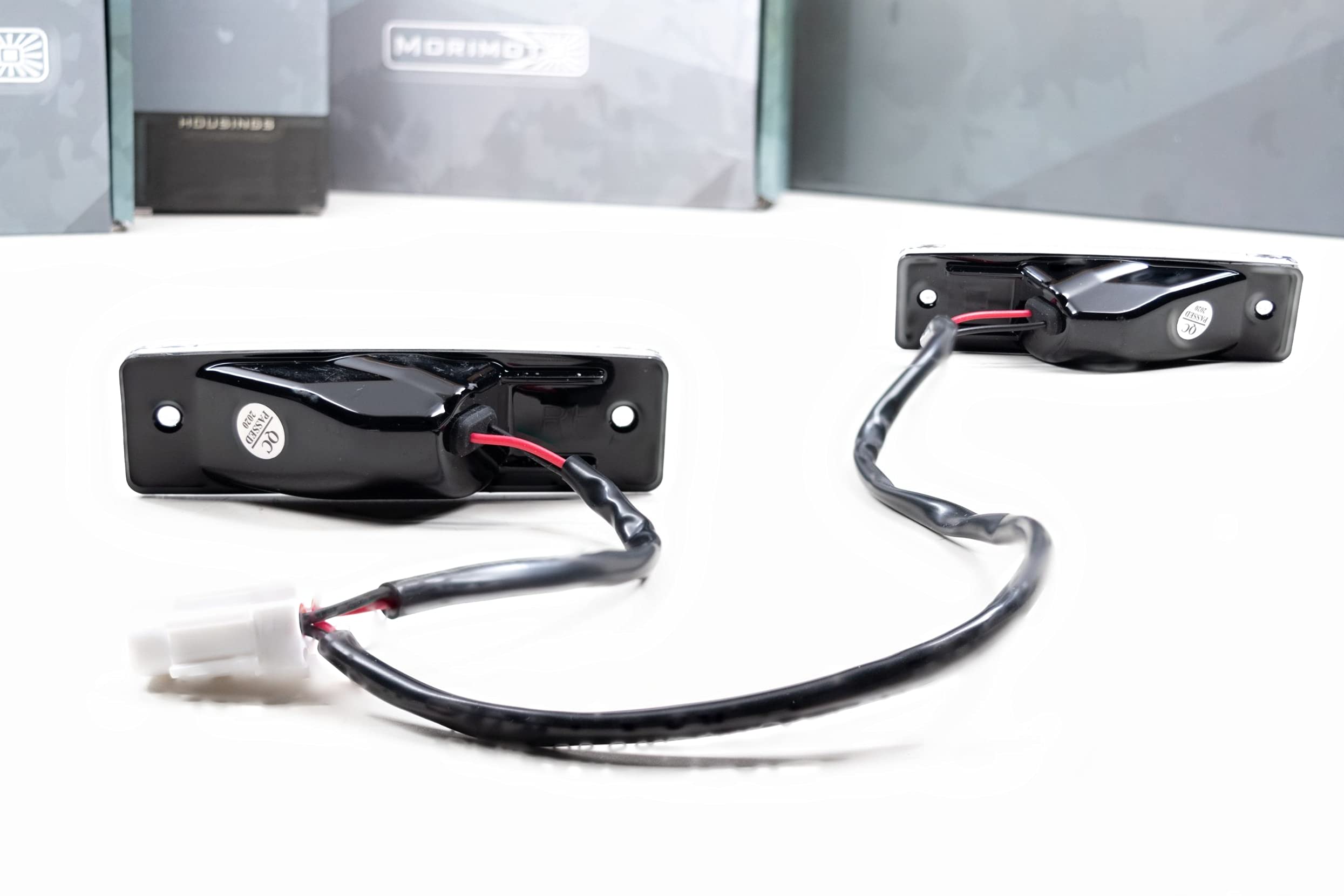 Morimoto LED XB License Plate Lights, Black Housing Upgrade, Fits Dodge Ram (14-20), Plug and Play Assembly, Easy Install, 5000k Pure White Light, Anti-UV Coating (1x LF7734)