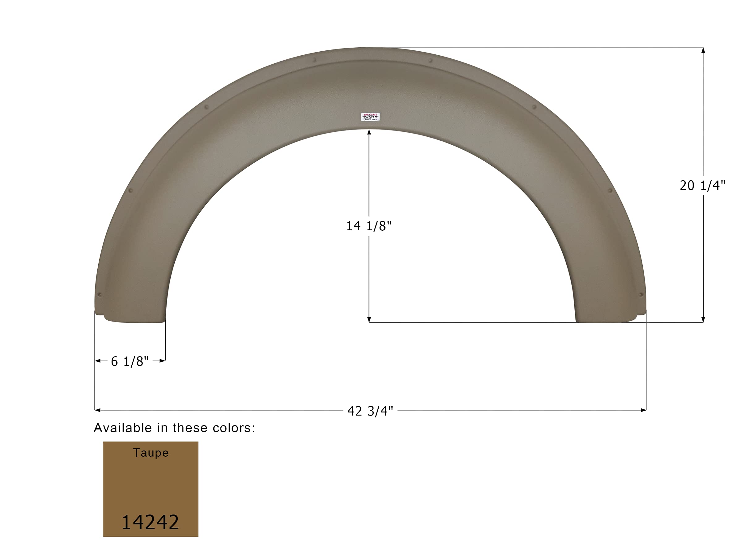 Fender Skirt ICON 14242, Single, R-Vision, FS4242, Taupe