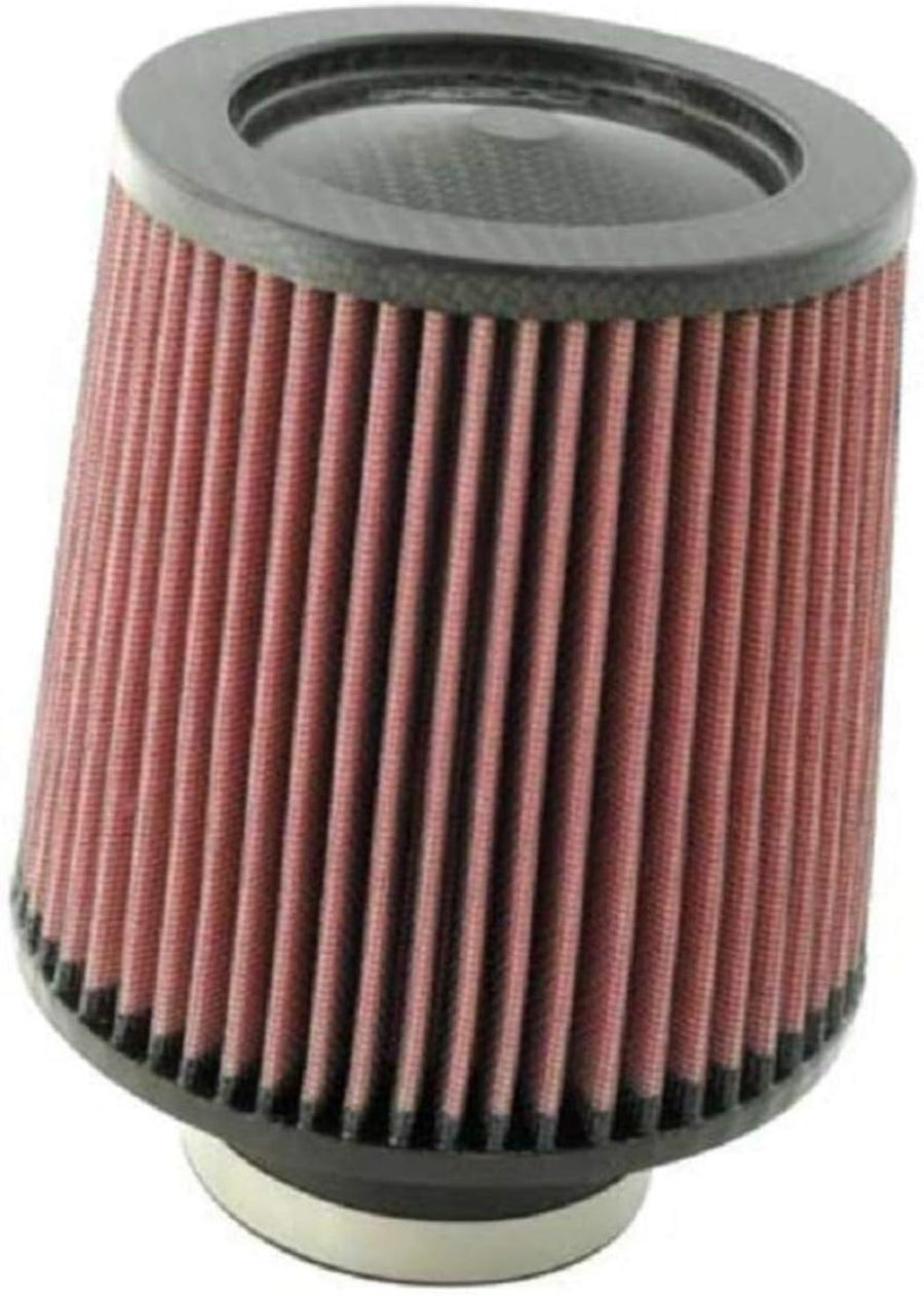 High-Flow K&N Original Lifetime Universal Clamp-On Air Filter: High Performance, Premium, Washable: Flange Diameter: 3 In, Filter Height: 6 In, Flange Length: 1.75 In, Shape: Round Tapered, RF-1047