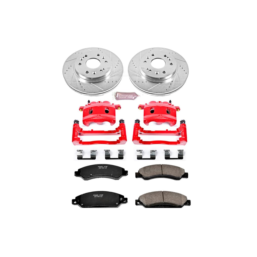 Power Stop Performance Brake Kit KC2067 with Calipers For Escalade, ESV, EXT | Silverado 1500 Suburban 1500 | Sierra 1500 Yukon XL 1500