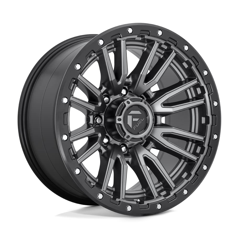 D680 REBEL FUEL OFF-ROAD 20X10, 8X180, 4.79, 18mm MATTE GUN METAL BLACK BEAD RING - D68020001847