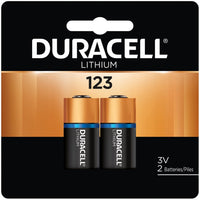 Lithium Duracell 123 3 Volt Camera Battery DL123AB2PK 2 pk