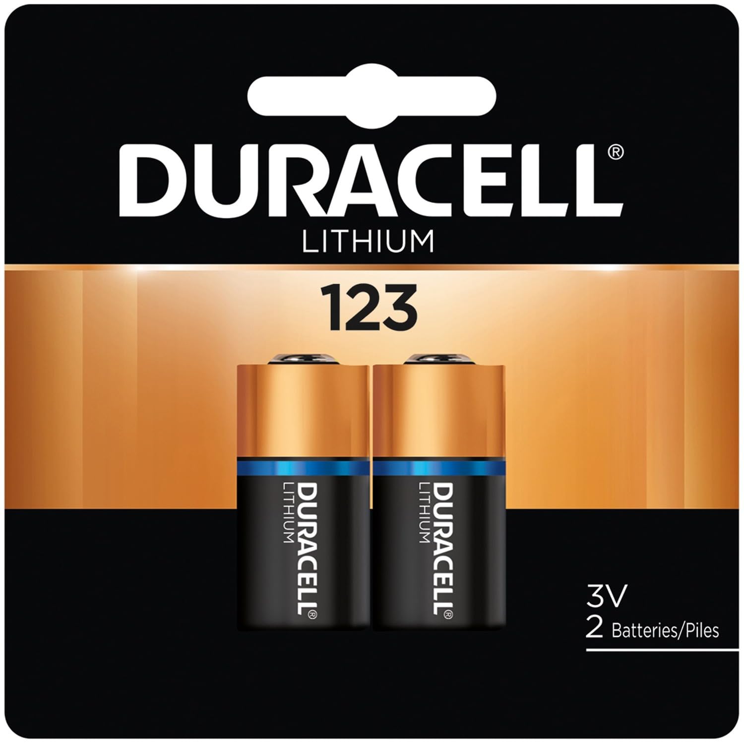 Lithium Duracell 123 3 Volt Camera Battery DL123AB2PK 2 pk