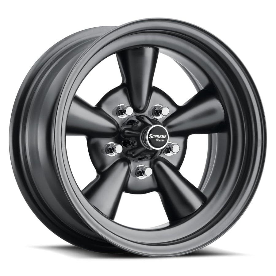 SUPREME MATTE BLACK Allied Wheel Components 14X6 5X4.5/4.75 & 5X5