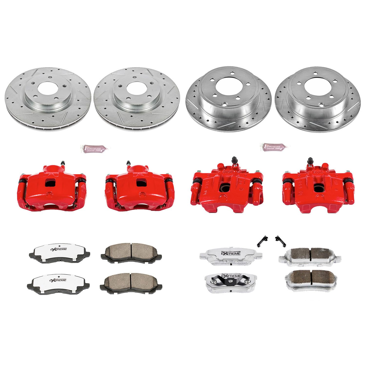 Power Stop Z26 KC2840-26 Front & Rear Street Warrior Brake Kit Chrysler Dodge Jeep For Chrysler 200, Chrysler Sebring, Dodge Avenger, Dodge Caliber, Jeep Compass, Jeep Patriot [Model Specific]