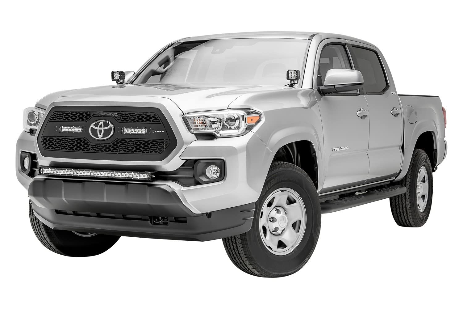 ZROADZ 2018-2022 Toyota Tacoma Center Front Bumper LED Kit, Including (1) 30 Inch LED Straight Single Row Slim Light Bar - Z329511-KIT-S