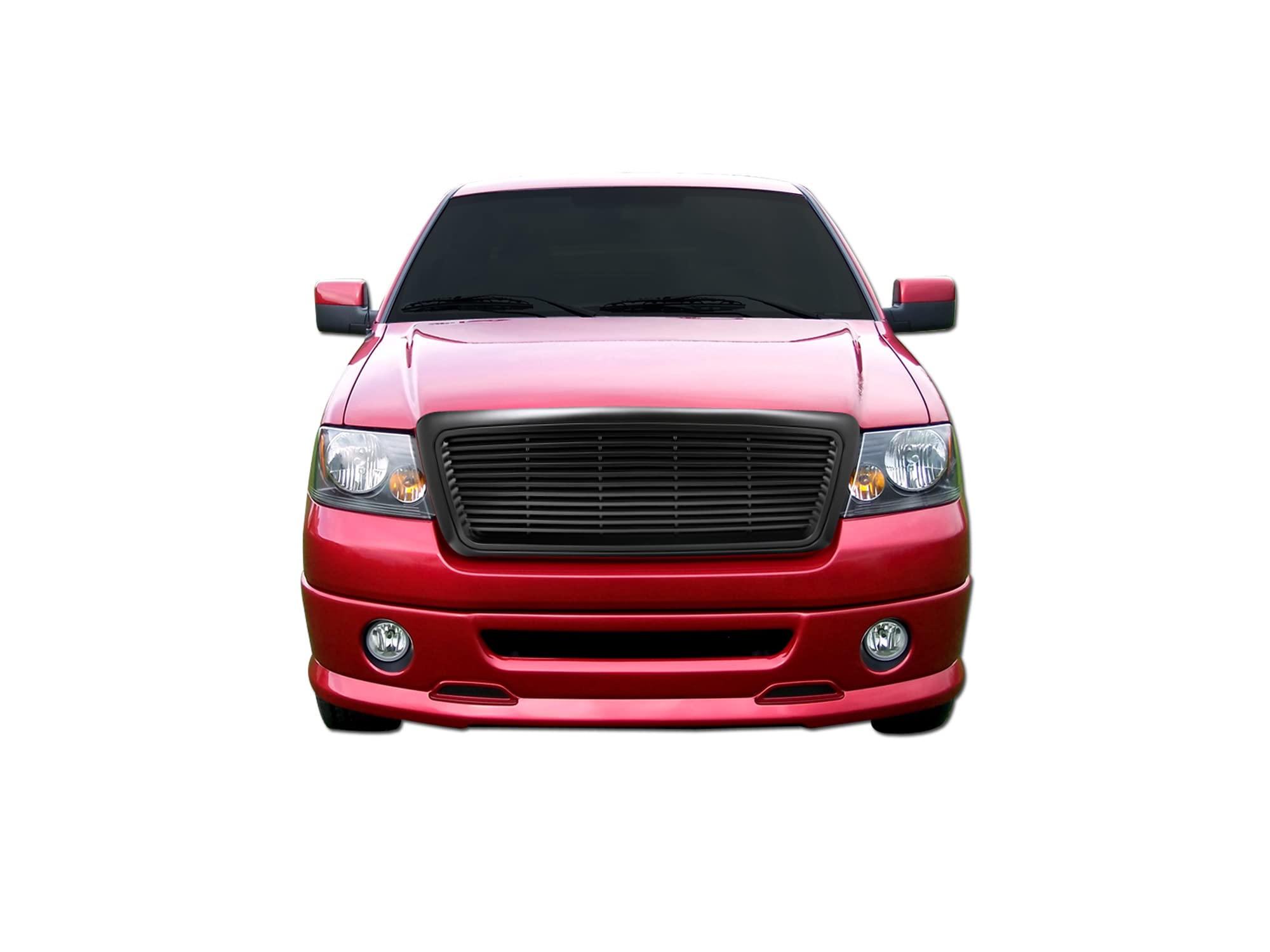 Horizontal Front Hood Grille Armordillo USA 7165496 - Matte Black Fits 2004-2008 Ford F150 F-150/2006-2008 Lincoln Mark LT