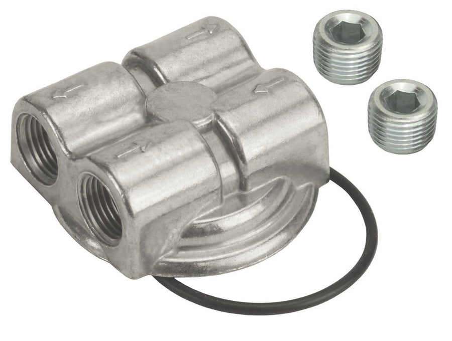 Engine Spin-On Adapter, Derale 15746 Silver