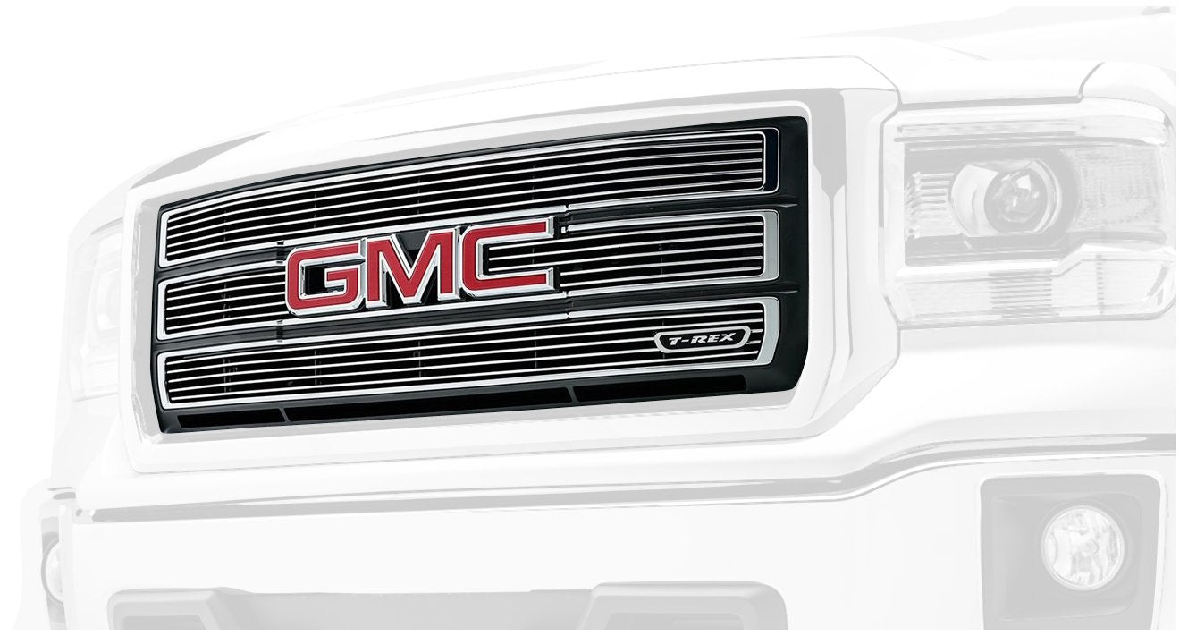 Polished 2014-2015 Sierra 1500 Billet Grille, 4 Pc, Overlay - PN #21208