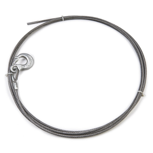 Winch Accessory WARN 24889: EIPS Industrial Grade Steel Cable Wire Rope with Hook, 1/4" Diameter x 25' Length, 3.4 Ton (6,800 lb) Capacity