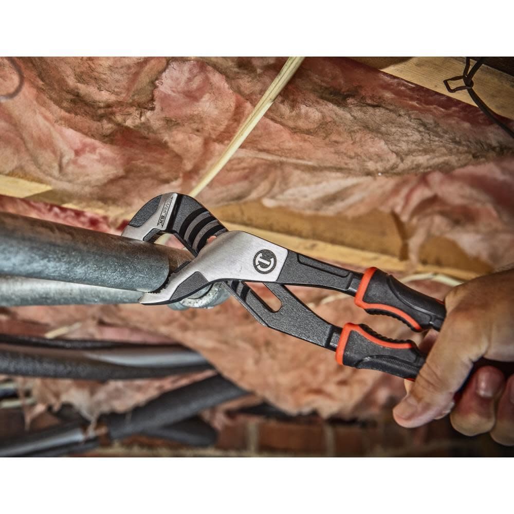 Crescent Z2 V-Jaw K9 Dual Material Tongue & Groove Pliers - Home Improvement, Mechanic, Plumbing & Repair Hand Tool - 10" - RTZ210CGV