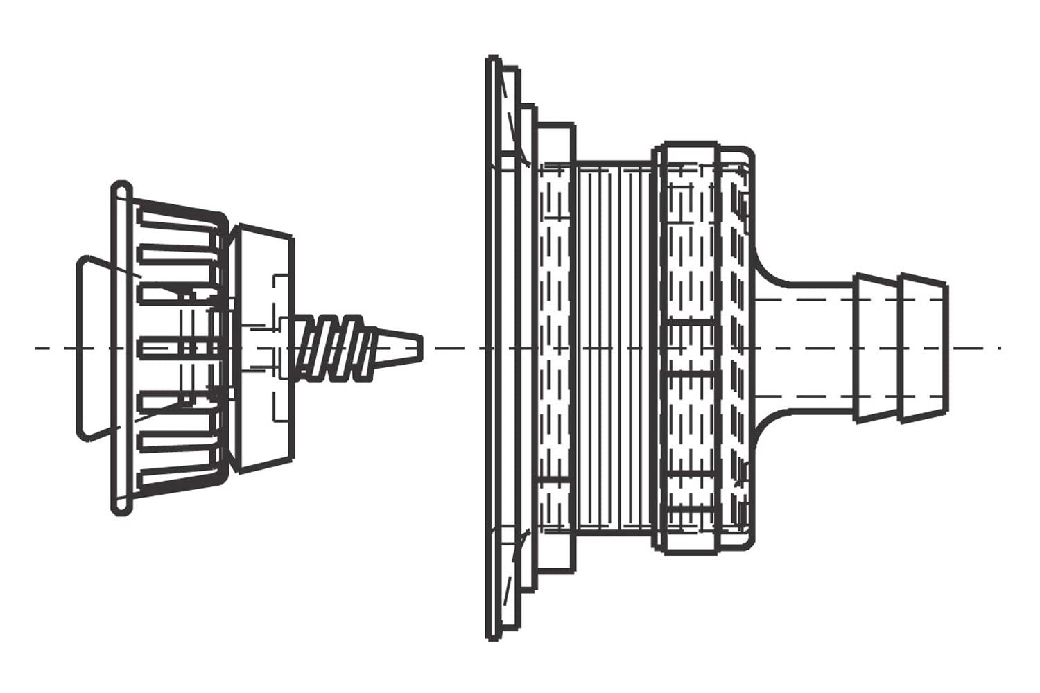Sink Drain Sea-Dog w/Strainer f/2" Openings - 5/8" Barb