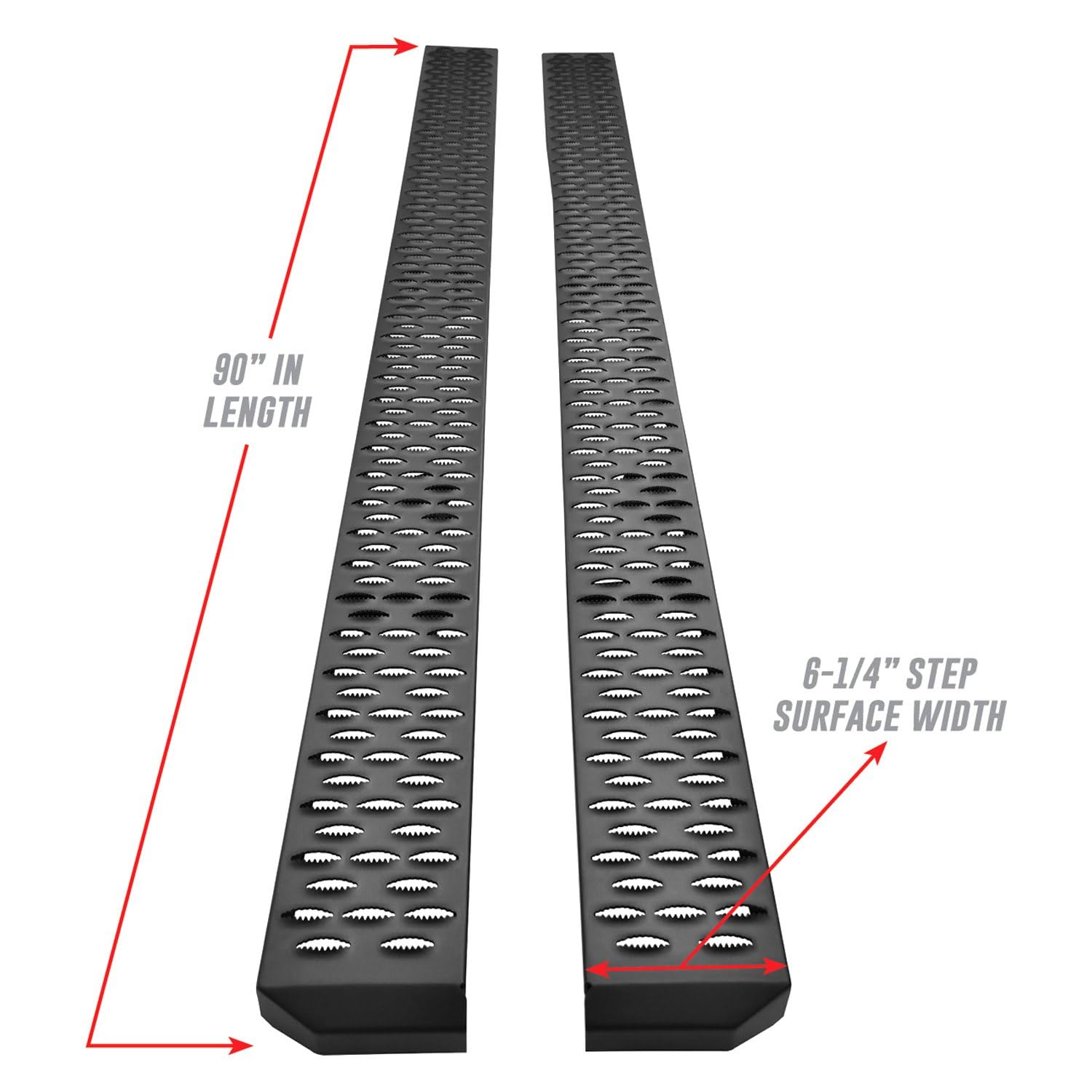 Westin Grate Steps 27-80085 Running Boards fits 2014-2026 Promaster 2500 3500 159" Wheelbase (46 in. Driver Side and 86 in. Passenger Side) Textured Black Pair