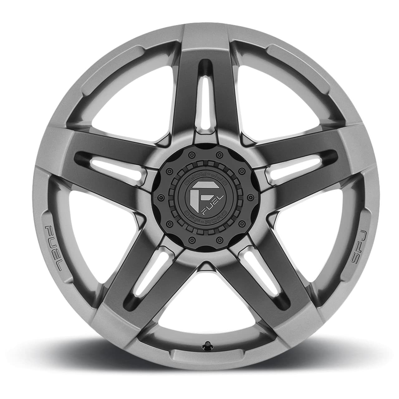 D764 SFJ FUEL OFF-ROAD 22X14, 5X5.0/5.5, 4.55, -75mm MATTE GUN METAL - D76422405745