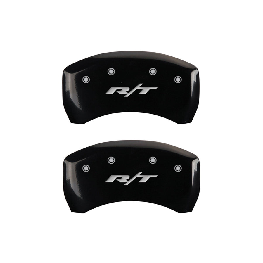 Compatible MGP Caliper Covers with 2011-2023 Dodge Charger and Challenger (Requires 18"+ Wheels & Single Piston Front Caliper) 4 PCS Front and Rear (Black - Charger R/T Engraving)