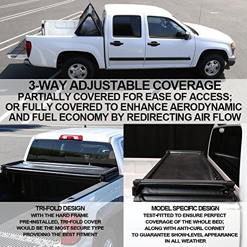 Tri Fold Cover Spec-D Tuning Compatible with Dodge Ram 8.0' Bed 2002-2018
