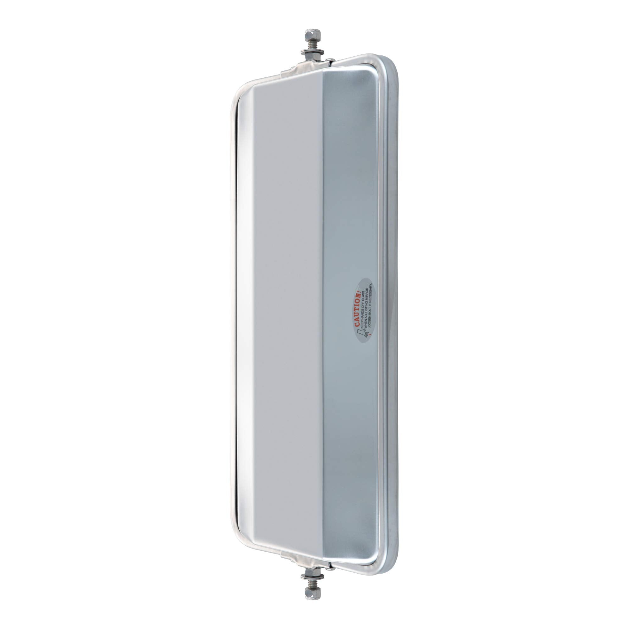 601272 RETRAC 7 x 16-Inch Stainless Steel Rounded Angle-Back West Coast Mirror Head, Universal Driver or Passenger Side