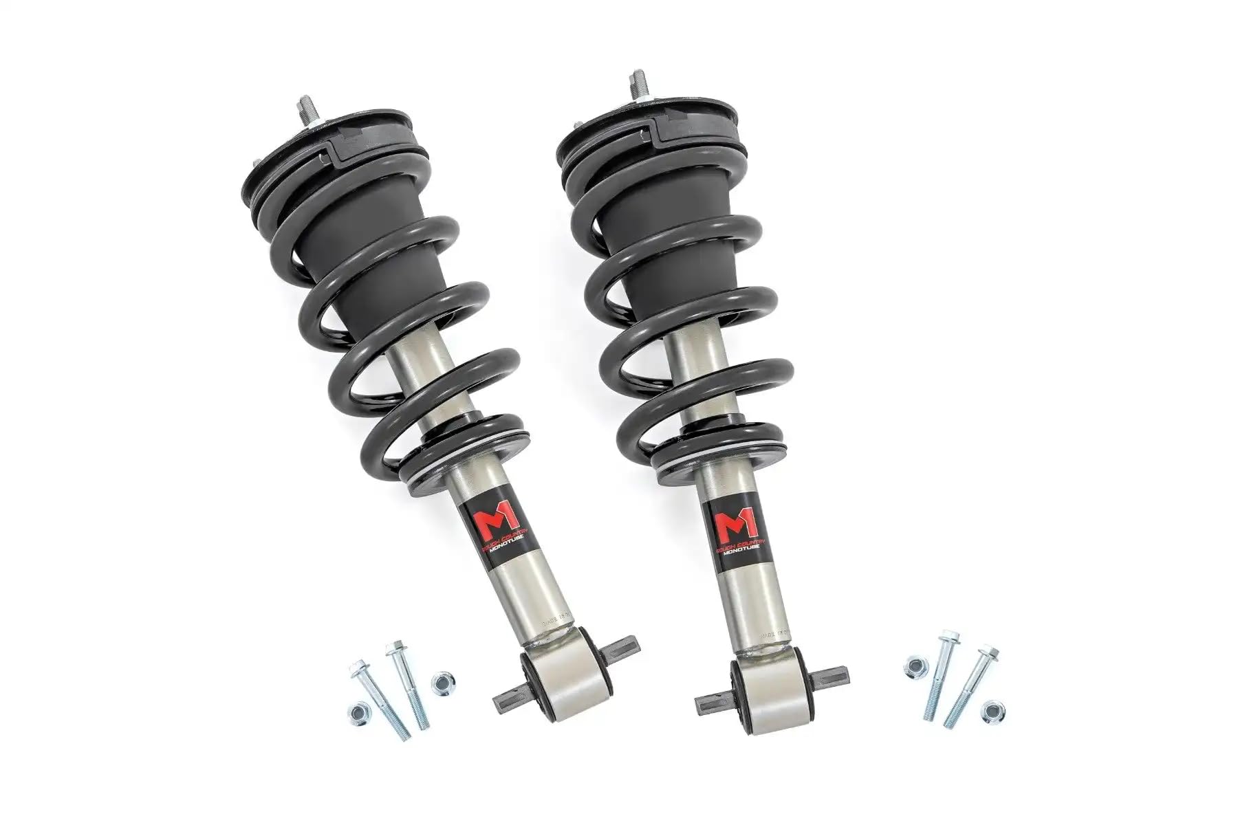 Rough Country M1 Leveling Struts 0-2" for Chevy Tahoe & GMC Suburban/Yukon (2007-2020) SUV - Loaded Strut (Set of 2)