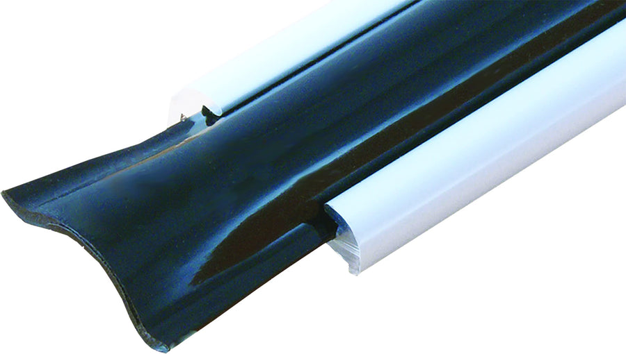 1 Inch Wide RV Designer Vinyl Trim Insert for RVs - Flexible Molding, Exterior Use, and Roof Edge Molding - Ideal for Travel Trailers and Campers, Heavy Duty, 50 Foot Roll, White
