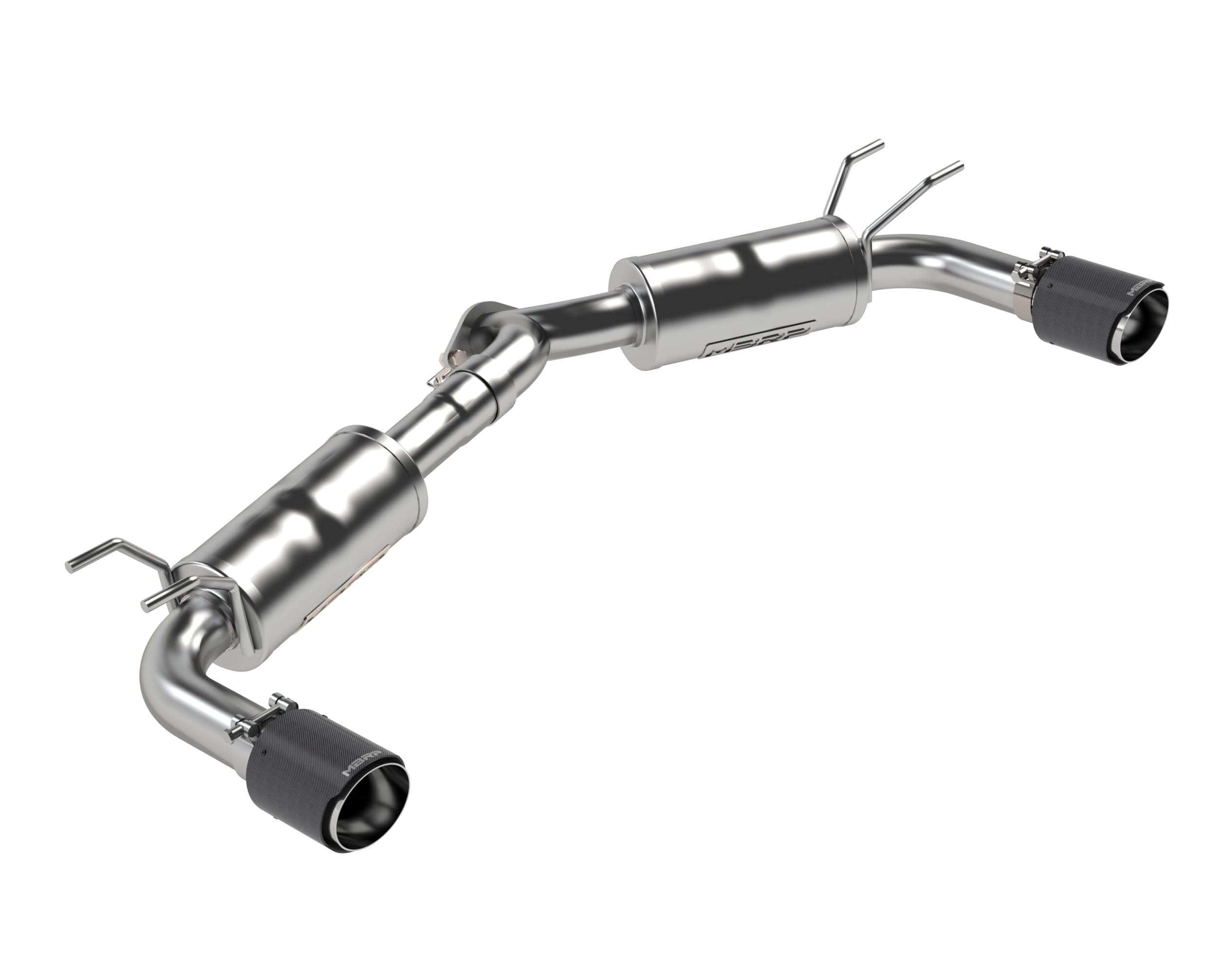 19-23 Mazda 3 Hatchback MBRP T304SS 2.5in Axle-Back, Dual Rear Exit w/Carbon Fiber Tips