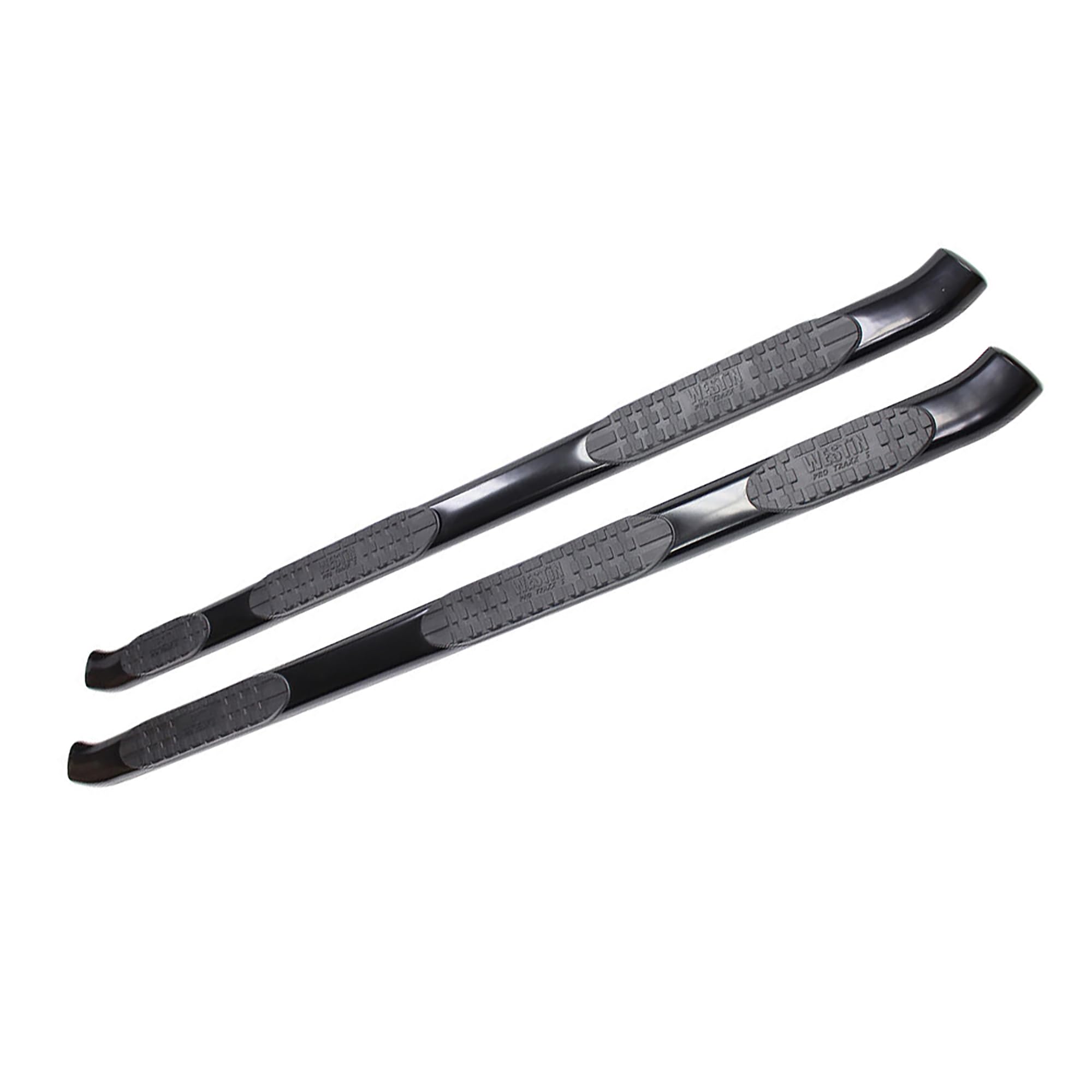 Westin PRO TRAXX 5 Oval Wheel to Wheel Nerf Bars fits 2010-2018 Ram 2500 3500 Crew Cab 8' Bed (Exc Dually) Black Pair