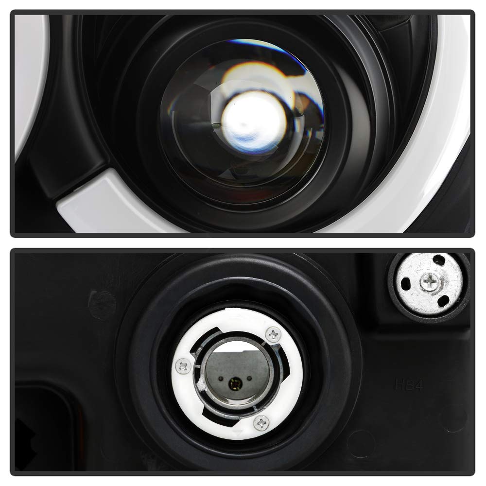 Jeep Grand Cherokee 05-07 Spyder 5086129 Light Bar Projector Headlights - Low Beam-HB4(Not Included) ; High Beam-H1(Not Included) ; Signal-3157NA(Not Included) - Black