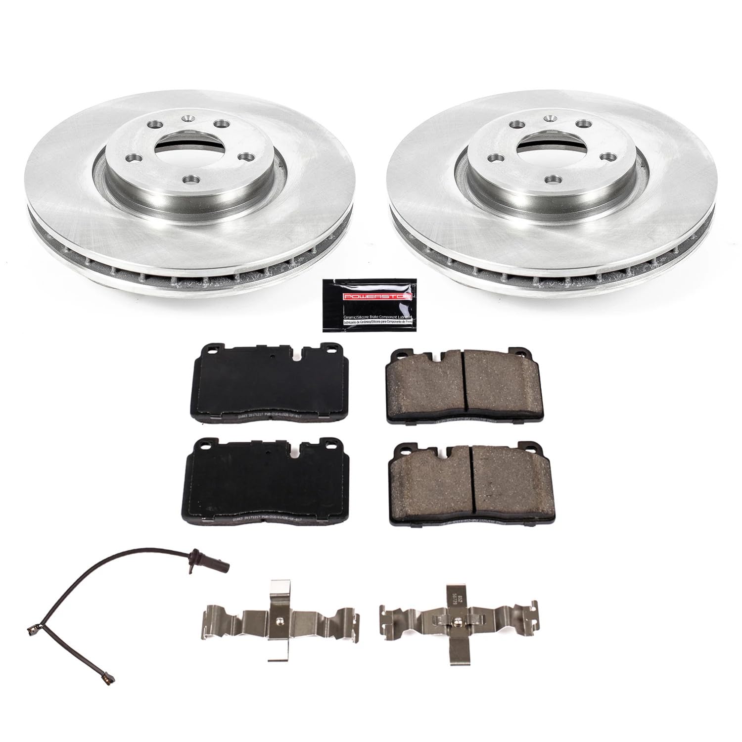 Power Stop KOE7072 Front Replacement Brake Kit-OE Brake Rotors & Ceramic Brake Pads For Audi Q5 2013 [Model Specific]