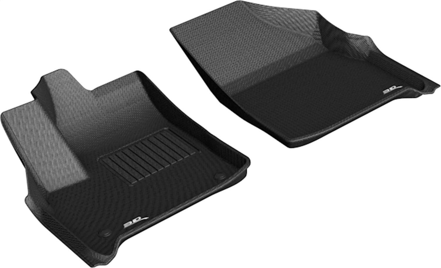 3D MAXpider Floor Mats All-Weather for Chevrolet Traverse 2018-2020 Custom Fit Car Liners, Kagu Series (1st Row, Black)