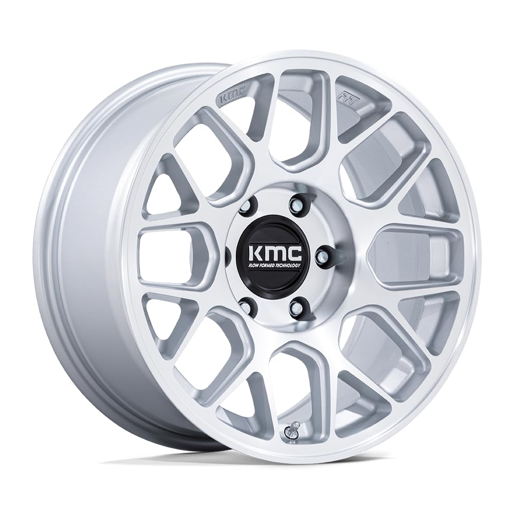 KMC Wheels 17X8.5 HATCHET 6X5.54.36 -10mm GLOSS SILVER W/ MACHINED FACE - KM730SD17856810N
