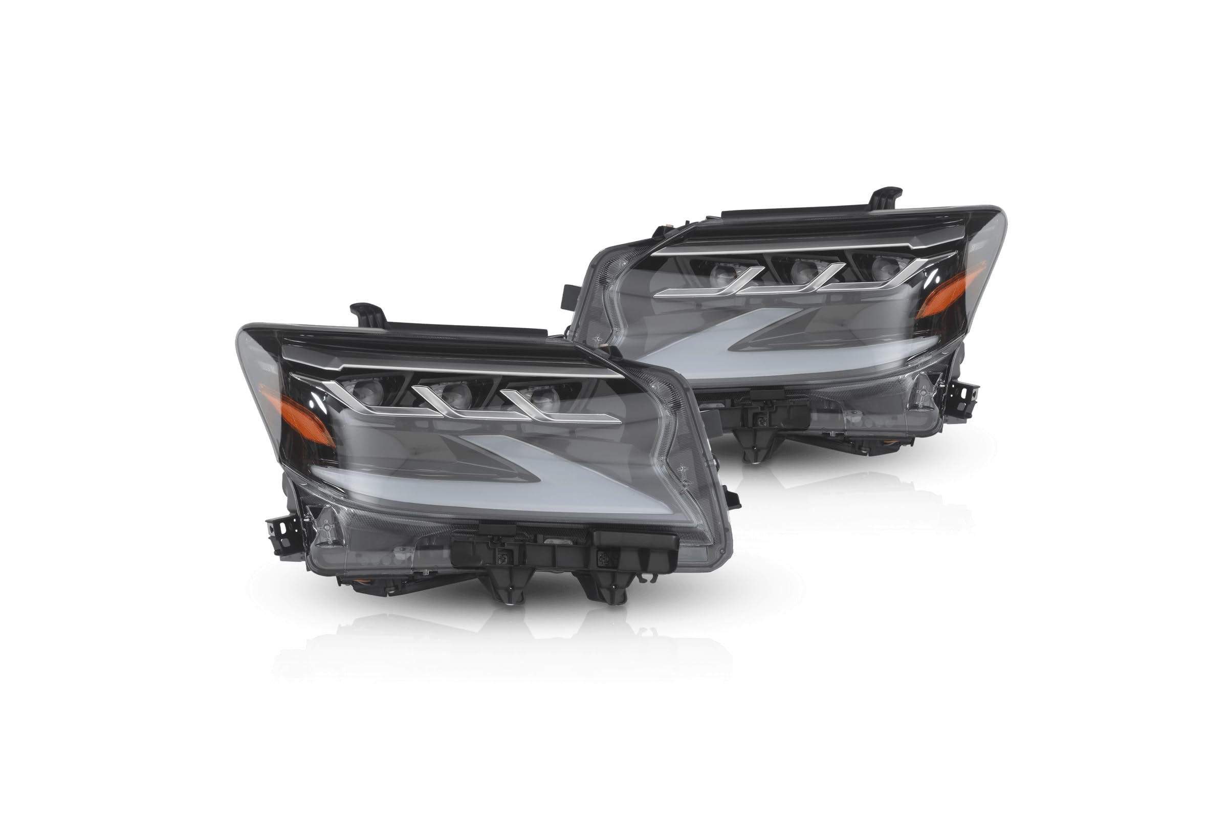 Attica4x4 Cobra-Tek - SOL SERIES Full LED Headlights | Compatible with Lexus GX460 (2014-2019) | Modern Design with DRL and Sequential Turn Signals | Glossy Black Clear.